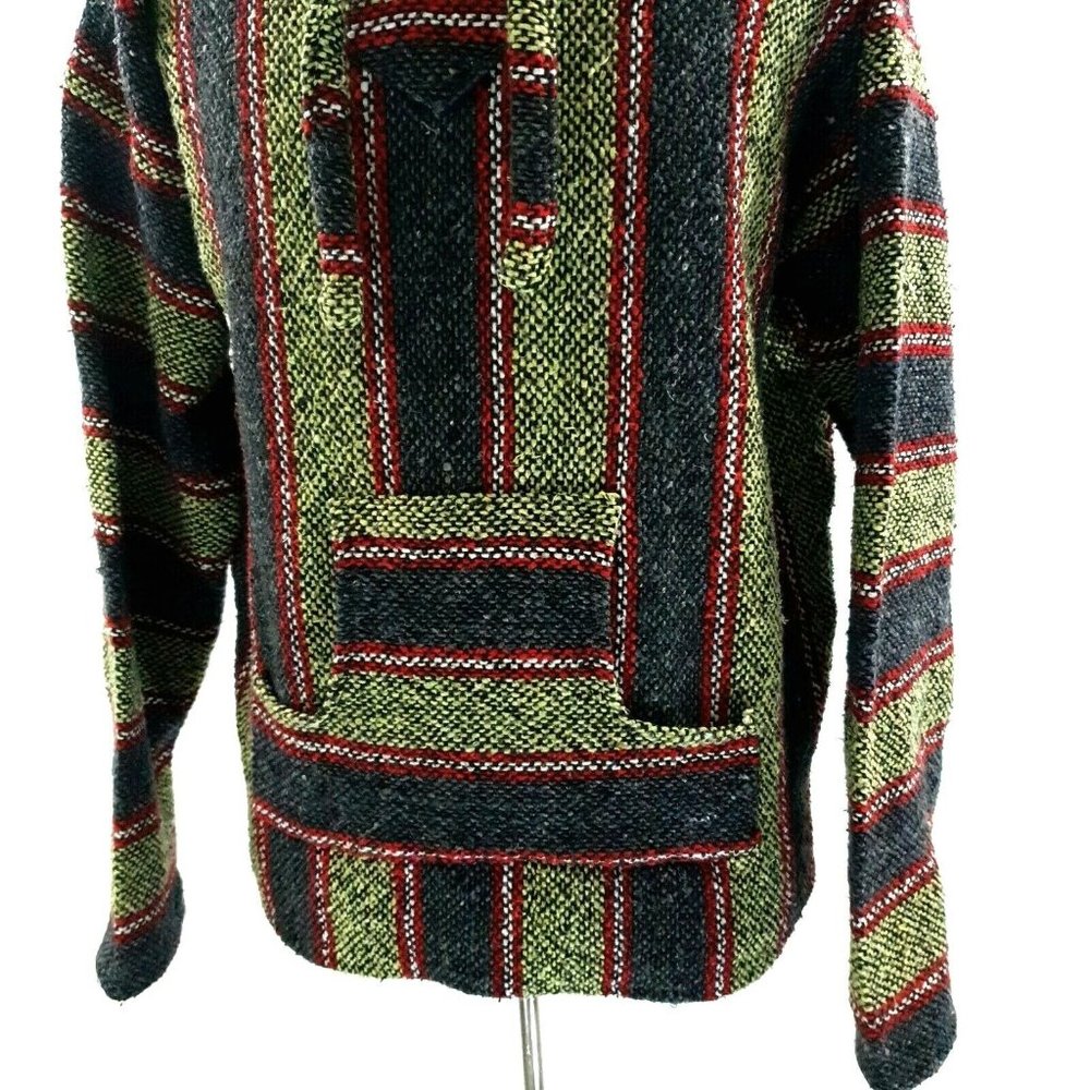Mexican Baja Hoodie Mens XL Jumper Festival Hippie Boho Holiday Artesanias Vega - Picture 3 of 10